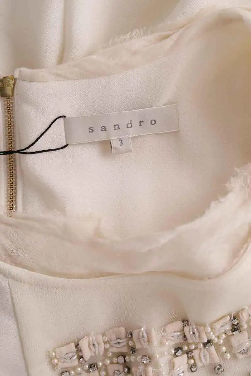 Robe Sandro Blanc en Synthétique