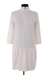 Robe Sandro Blanc en Viscose, taille S - Seconde Main