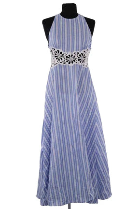 Robe Sandro Bleu en Coton, taille XS - Seconde Main