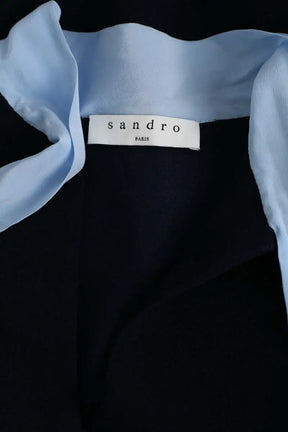 Robe Sandro Bleu en Soie