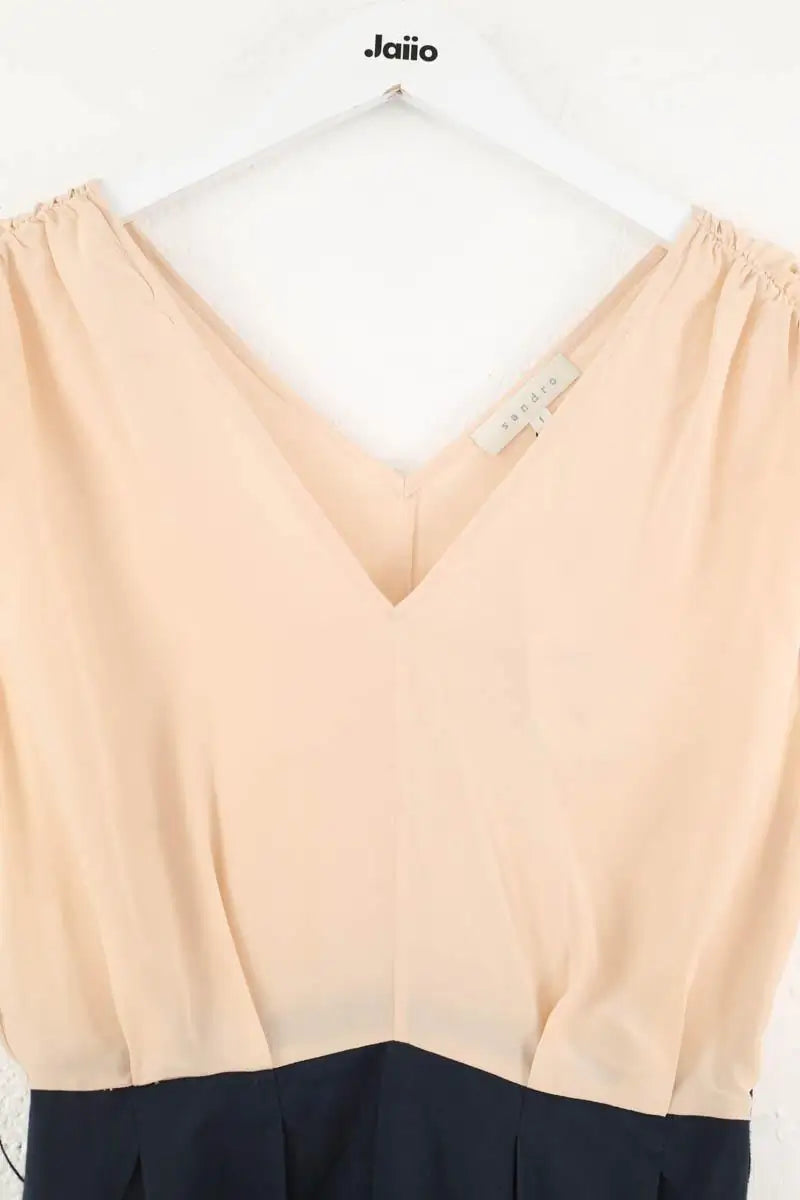 Robe Sandro Bleu en Soie