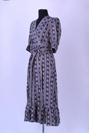 Robe Sandro Bleu en Soie