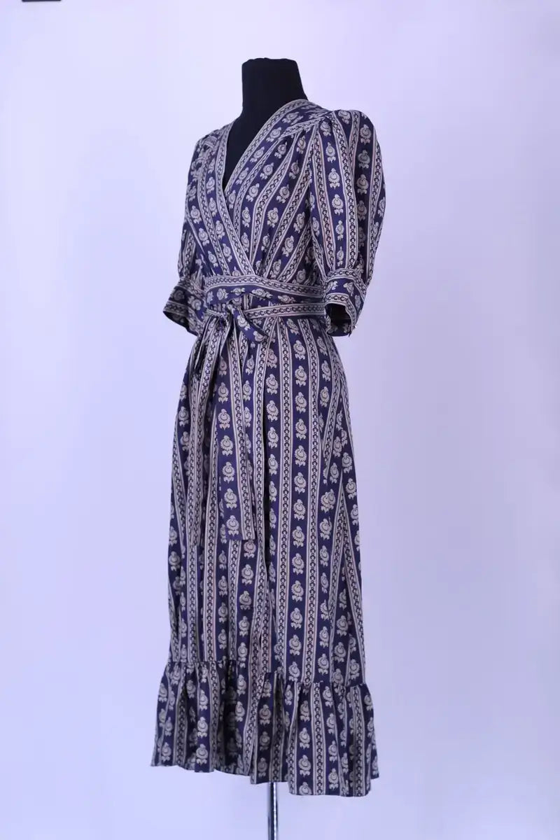 Robe Sandro Bleu en Soie