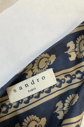 Robe Sandro Bleu en Soie