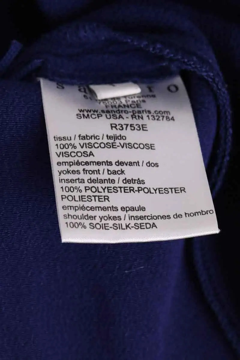 Robe Sandro Bleu en Synthétique