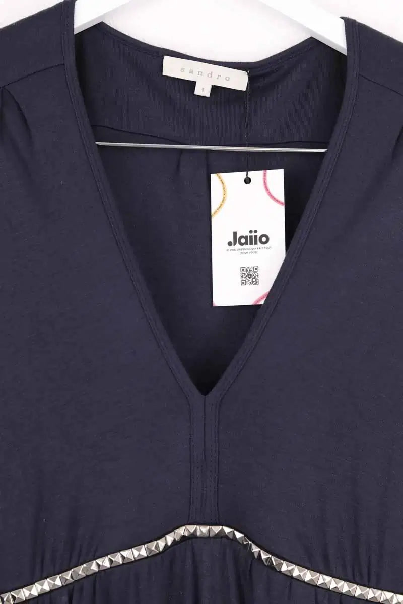 Robe Sandro Bleu en Synthétique