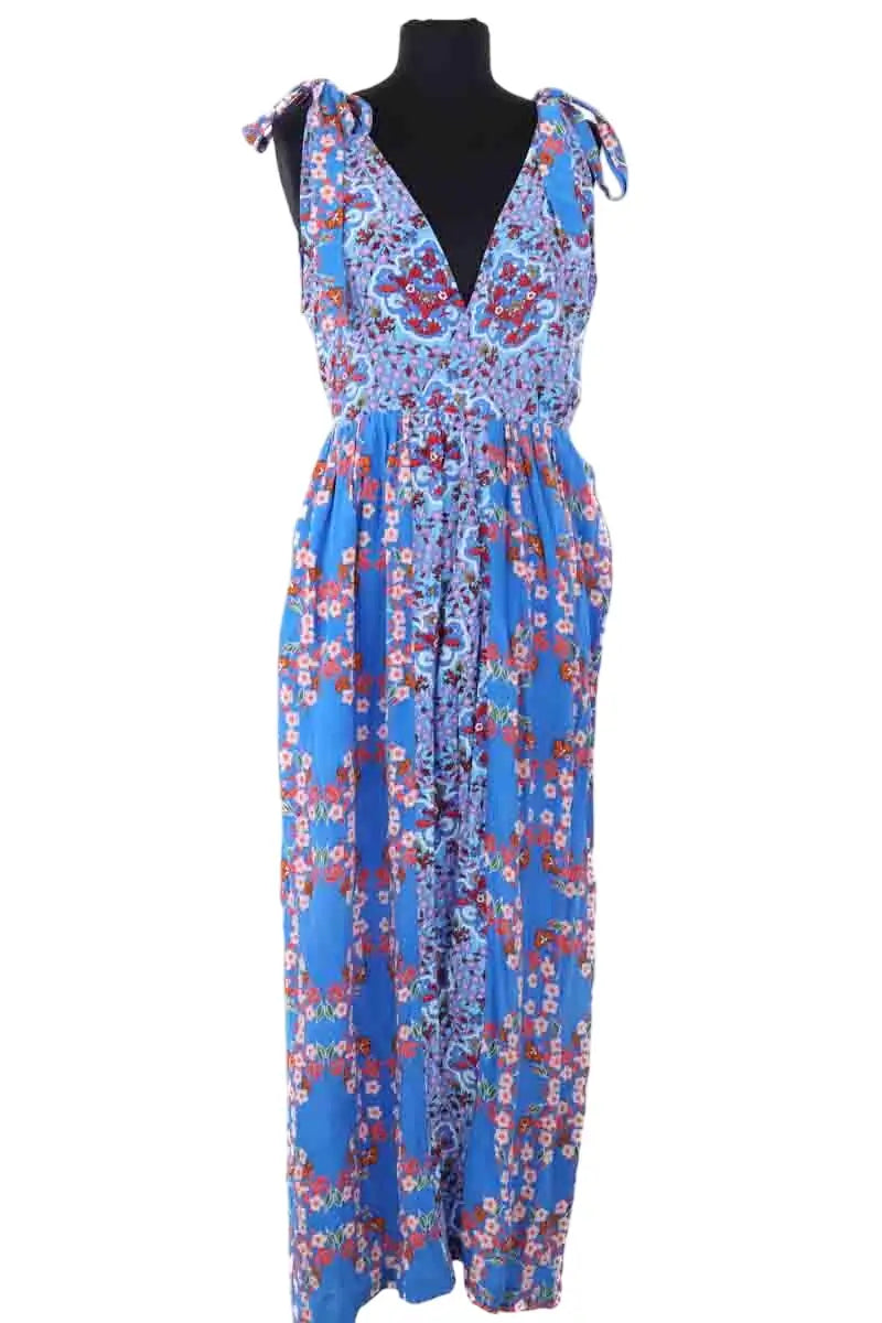 Robe Sandro Bleu en Viscose, taille M - Seconde Main