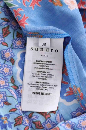 Robe Sandro Bleu en Viscose