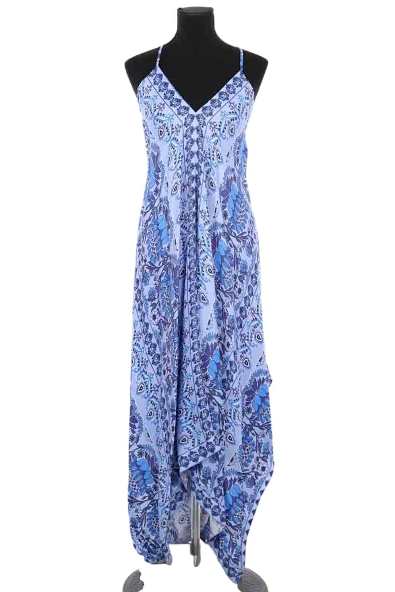 Robe Sandro Bleu en Viscose, taille S - Seconde Main