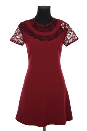 Robe Sandro Bordeaux en Polyester, taille S - Seconde Main