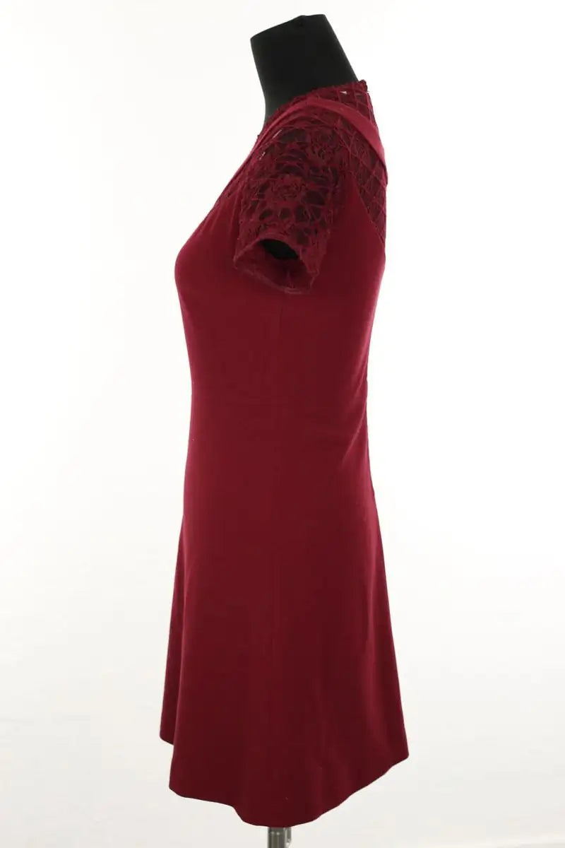 Robe Sandro Bordeaux en Polyester