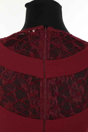 Robe Sandro Bordeaux en Polyester