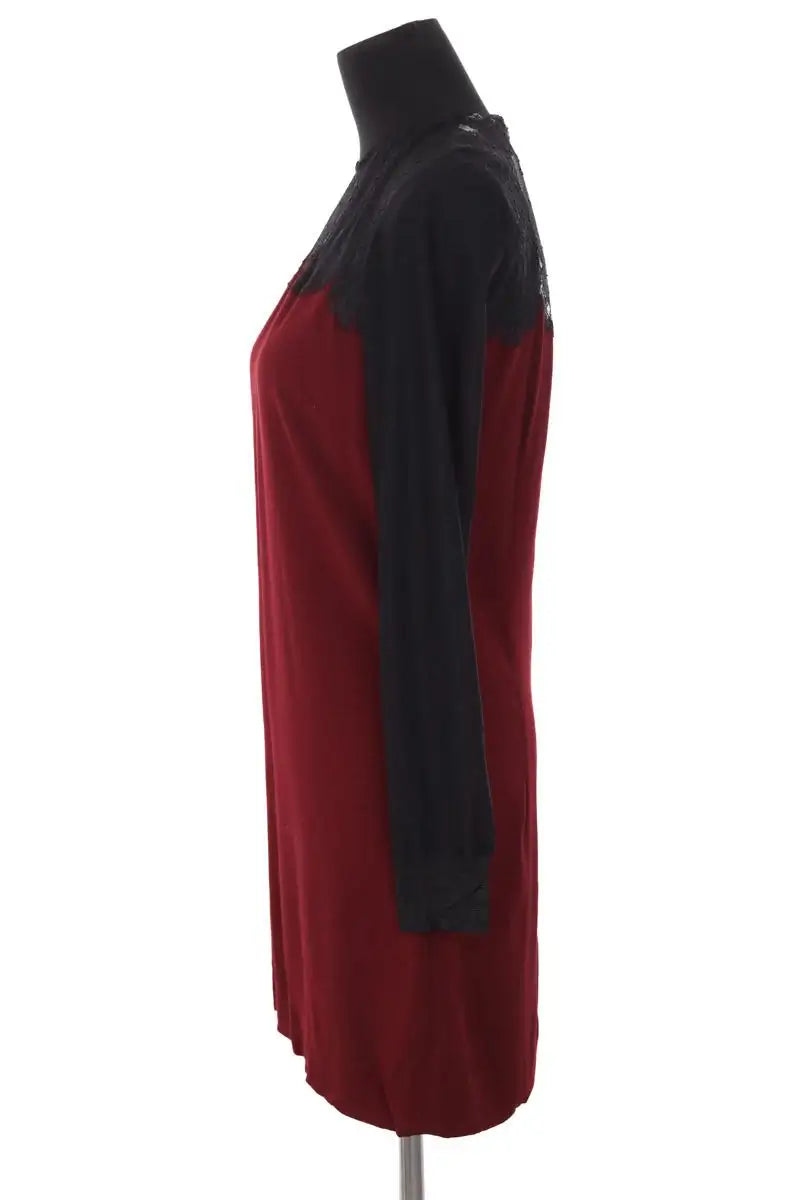 Robe Sandro Bordeaux en Viscose