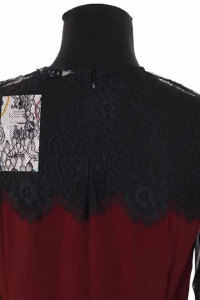 Robe Sandro Bordeaux en Viscose