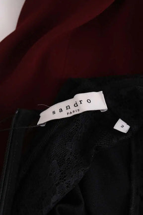 Robe Sandro Bordeaux en Viscose