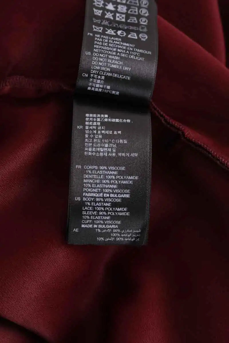 Robe Sandro Bordeaux en Viscose