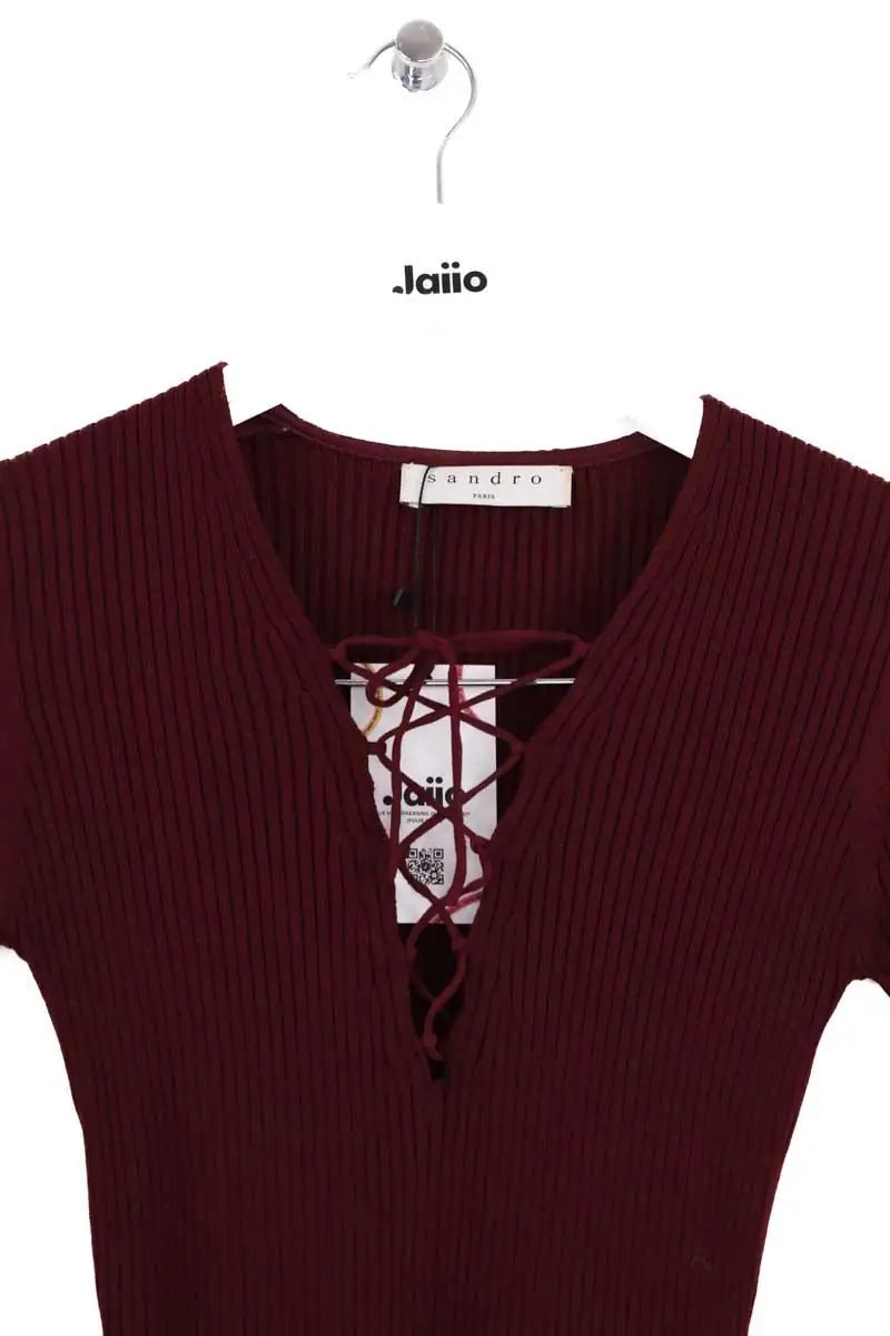 Robe Sandro Bordeaux en Viscose