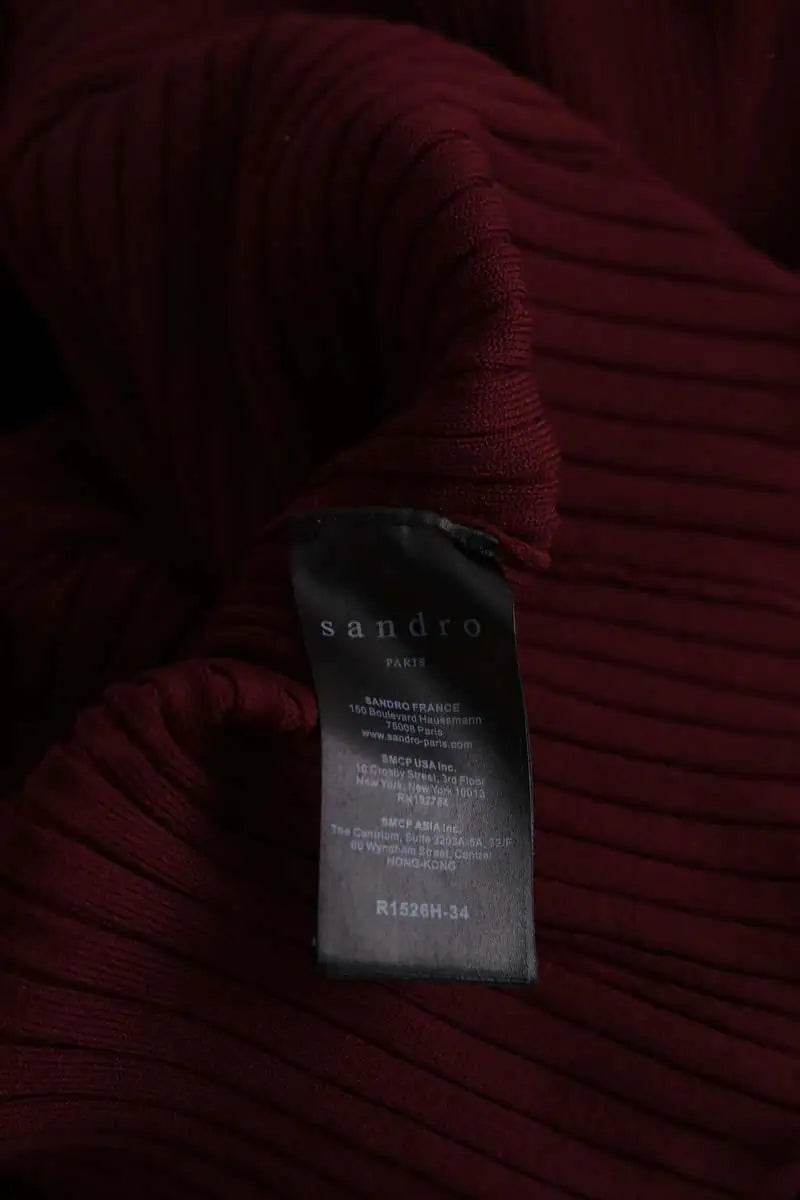 Robe Sandro Bordeaux en Viscose