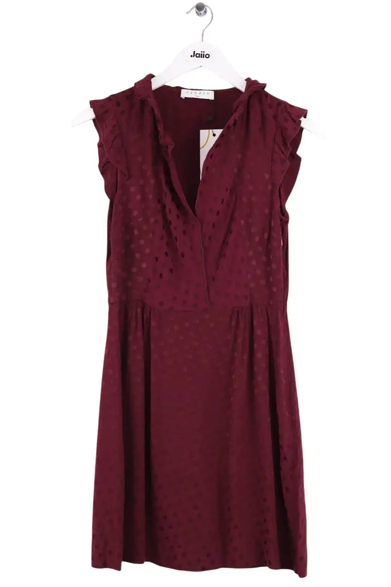 Robe Sandro Bordeaux en Viscose, taille S - Seconde Main
