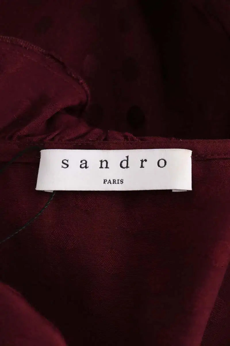 Robe Sandro Bordeaux en Viscose