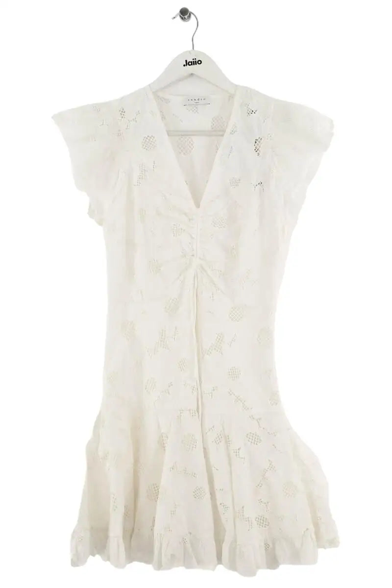 Robe Sandro Brasilia Blanc en Coton, taille S - Seconde Main