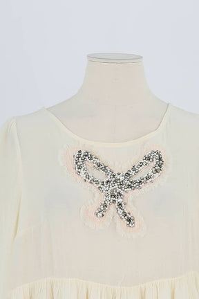 Robe Sandro Ecru en Polyester