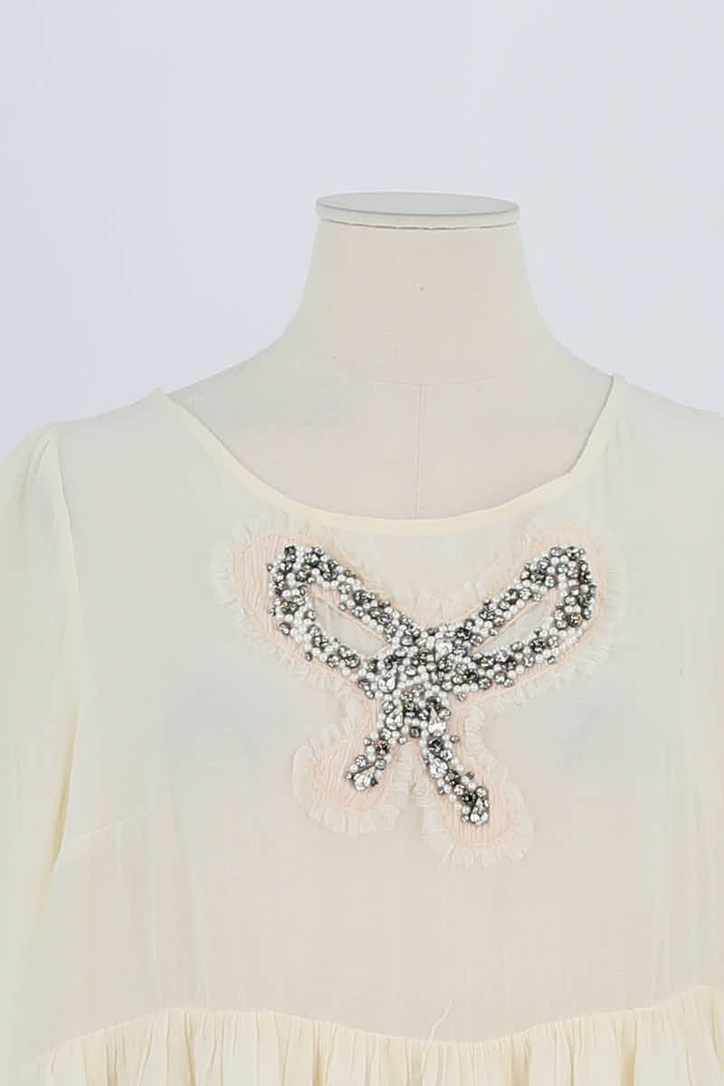 Robe Sandro Ecru en Polyester