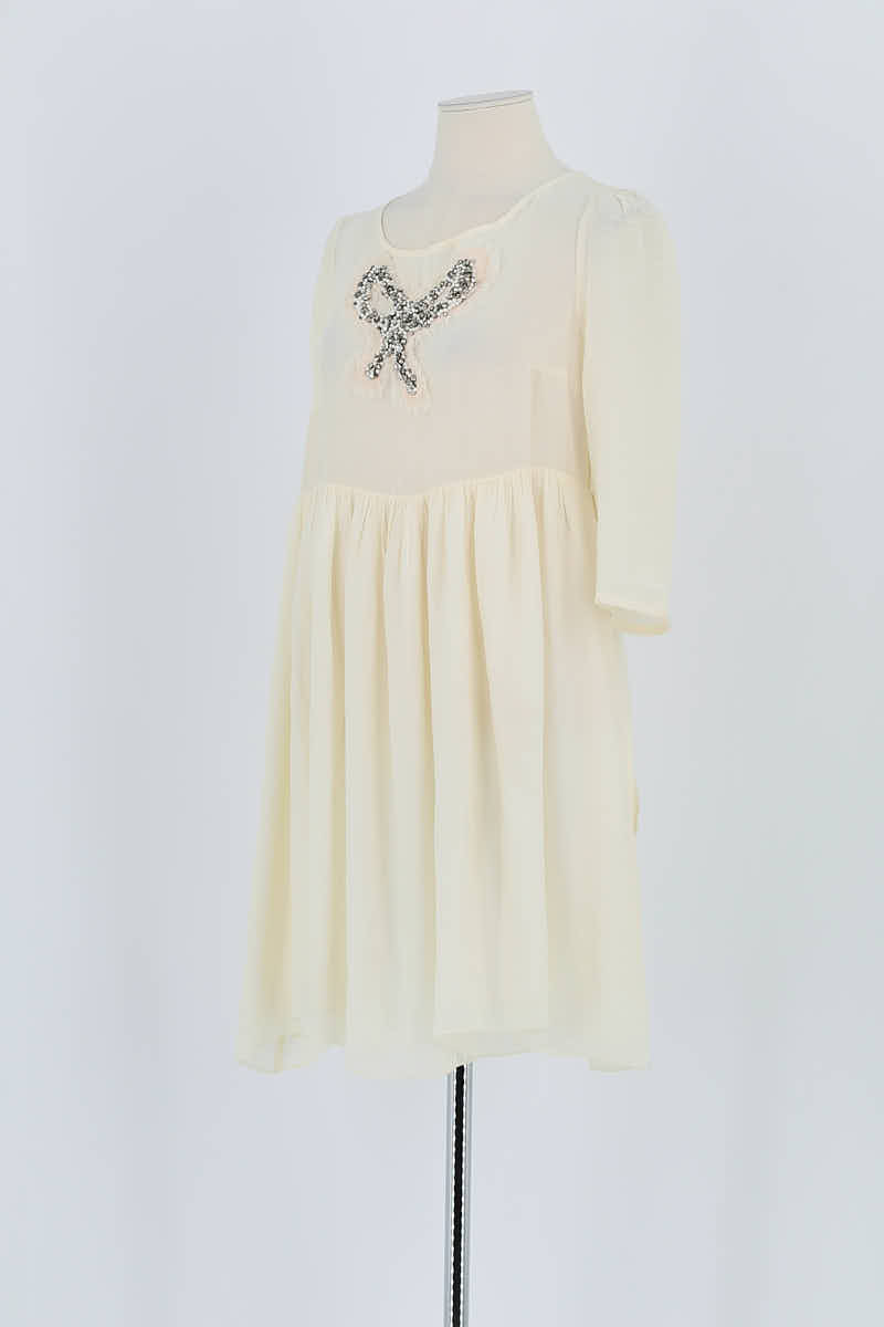 Robe Sandro Ecru en Polyester
