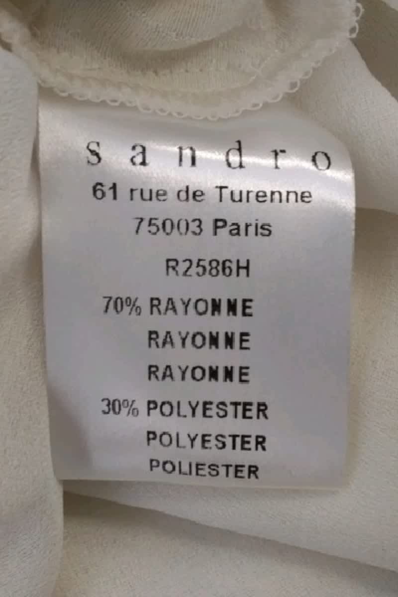 Robe Sandro Ecru en Polyester