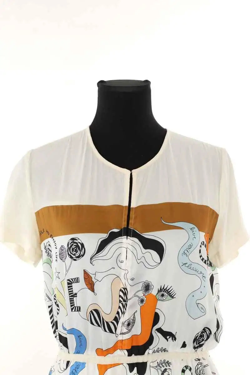 Robe Sandro Ecru en Polyester