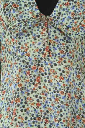 Robe Sandro Eilat Vert en Soie