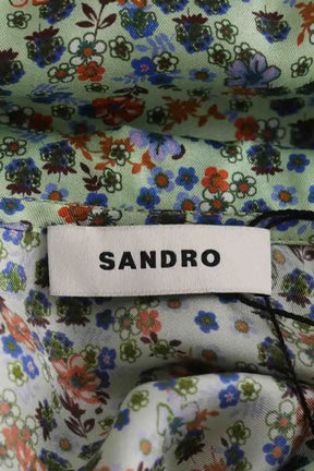 Robe Sandro Eilat Vert en Soie