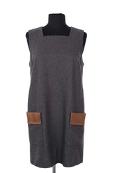 Robe Sandro Gris en Coton, taille S - Seconde Main