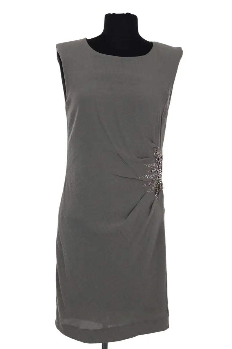 Robe Sandro Kaki en Synthétique, taille S - Seconde Main
