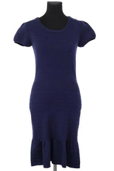 Robe Sandro Marine en Coton, taille M - Seconde Main