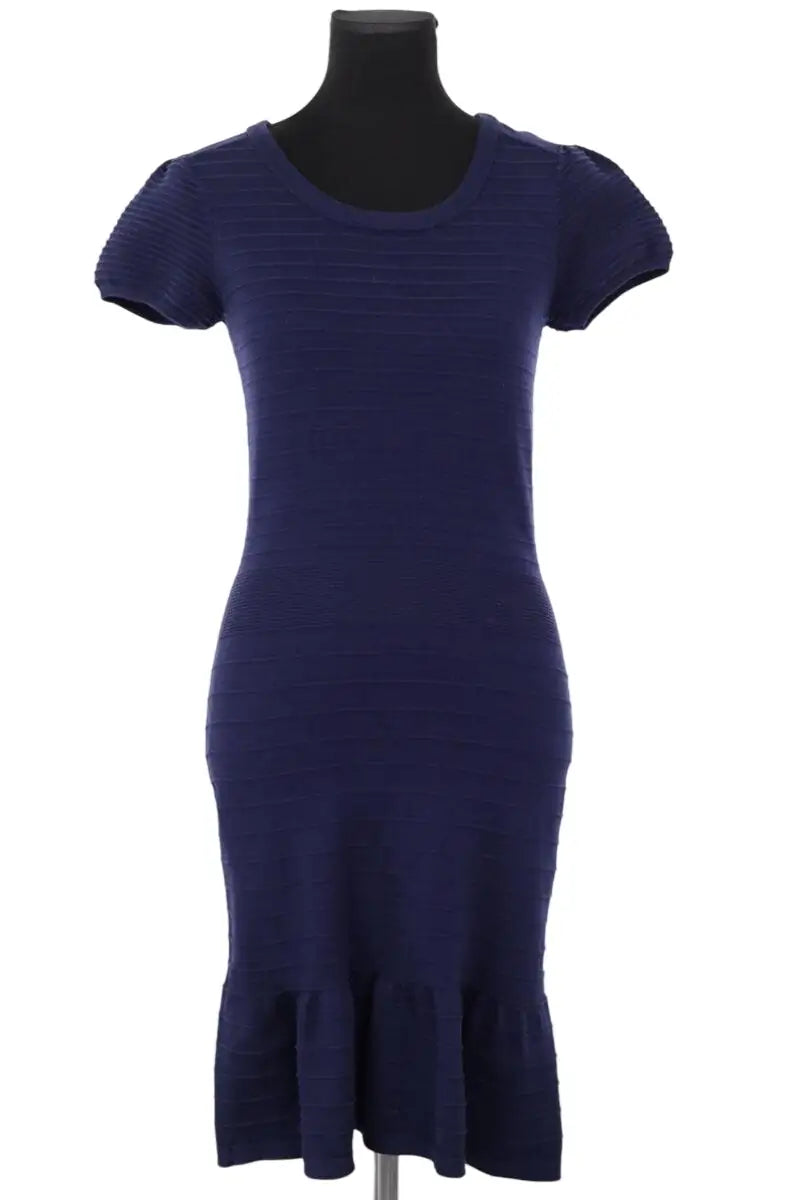 Robe Sandro Marine en Coton, taille M - Seconde Main