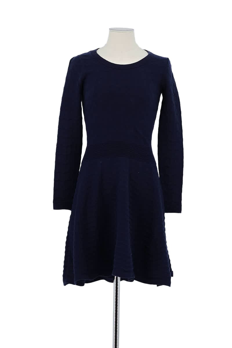 Robe Sandro Marine en Coton, taille S - Seconde Main