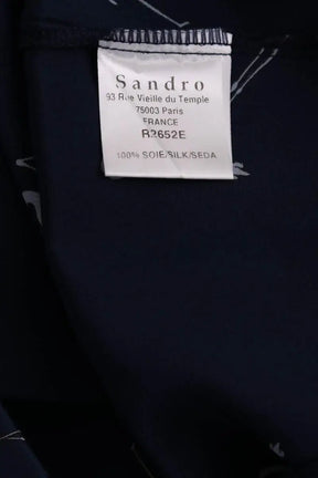 Robe Sandro Marine en Soie