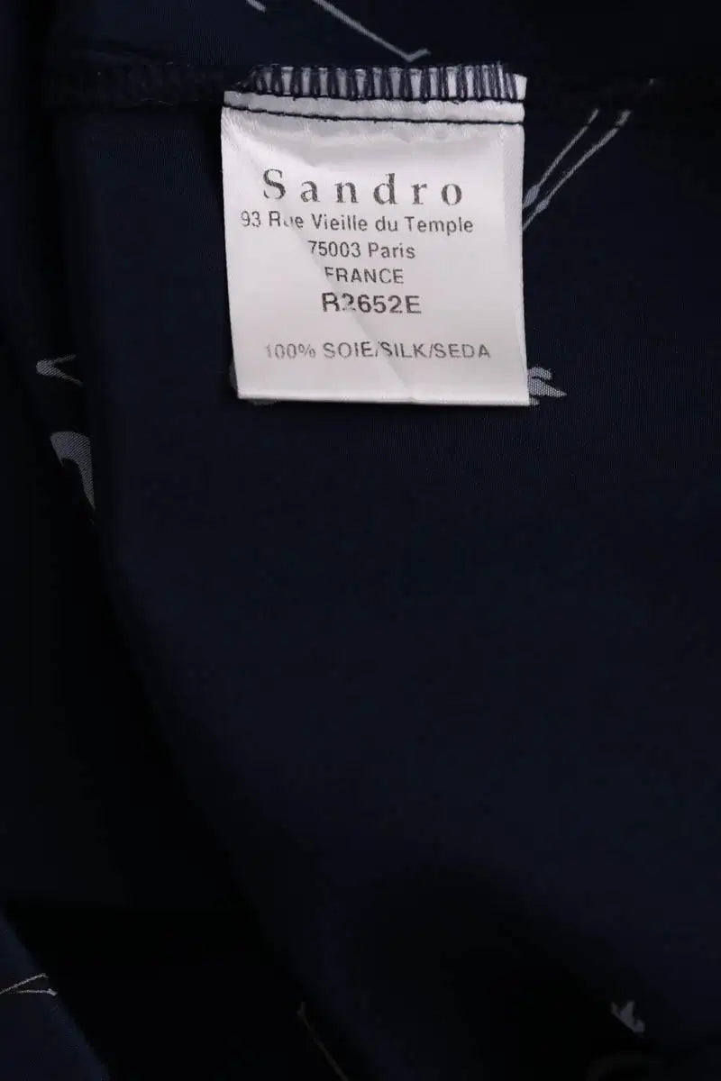 Robe Sandro Marine en Soie