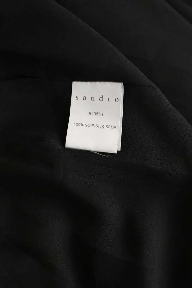 Robe Sandro Marron en Soie