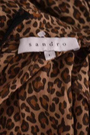 Robe Sandro Marron en Viscose
