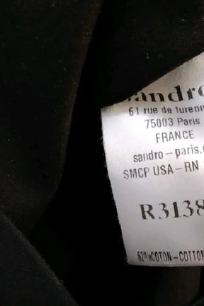 Robe Sandro Noir en Coton