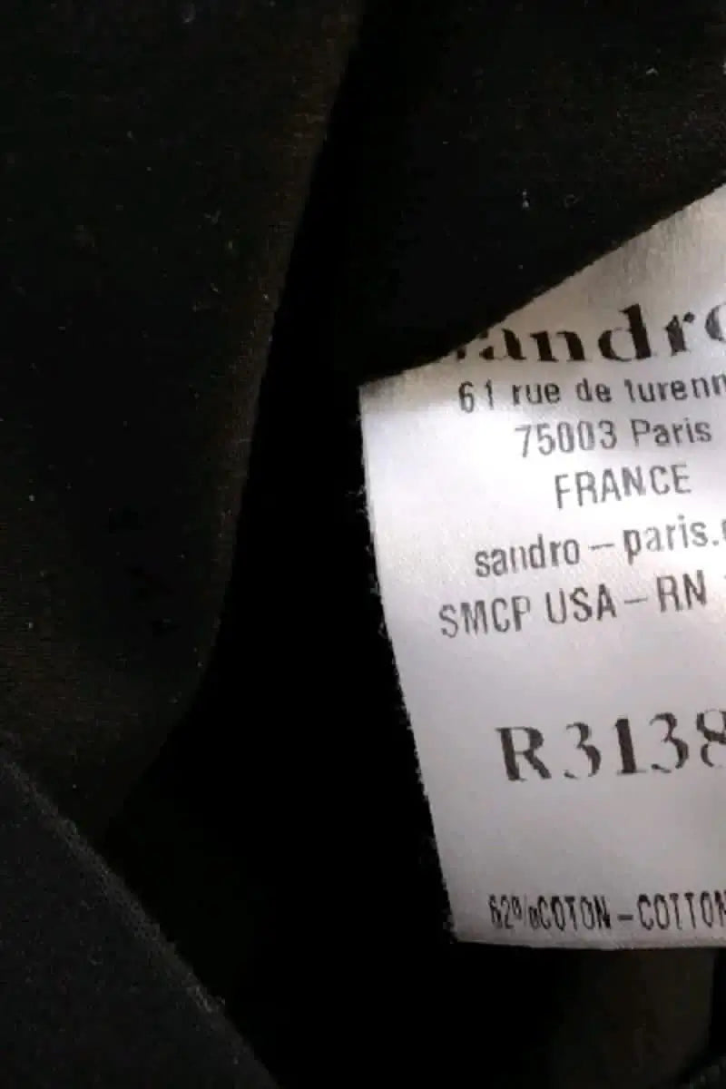 Robe Sandro Noir en Coton