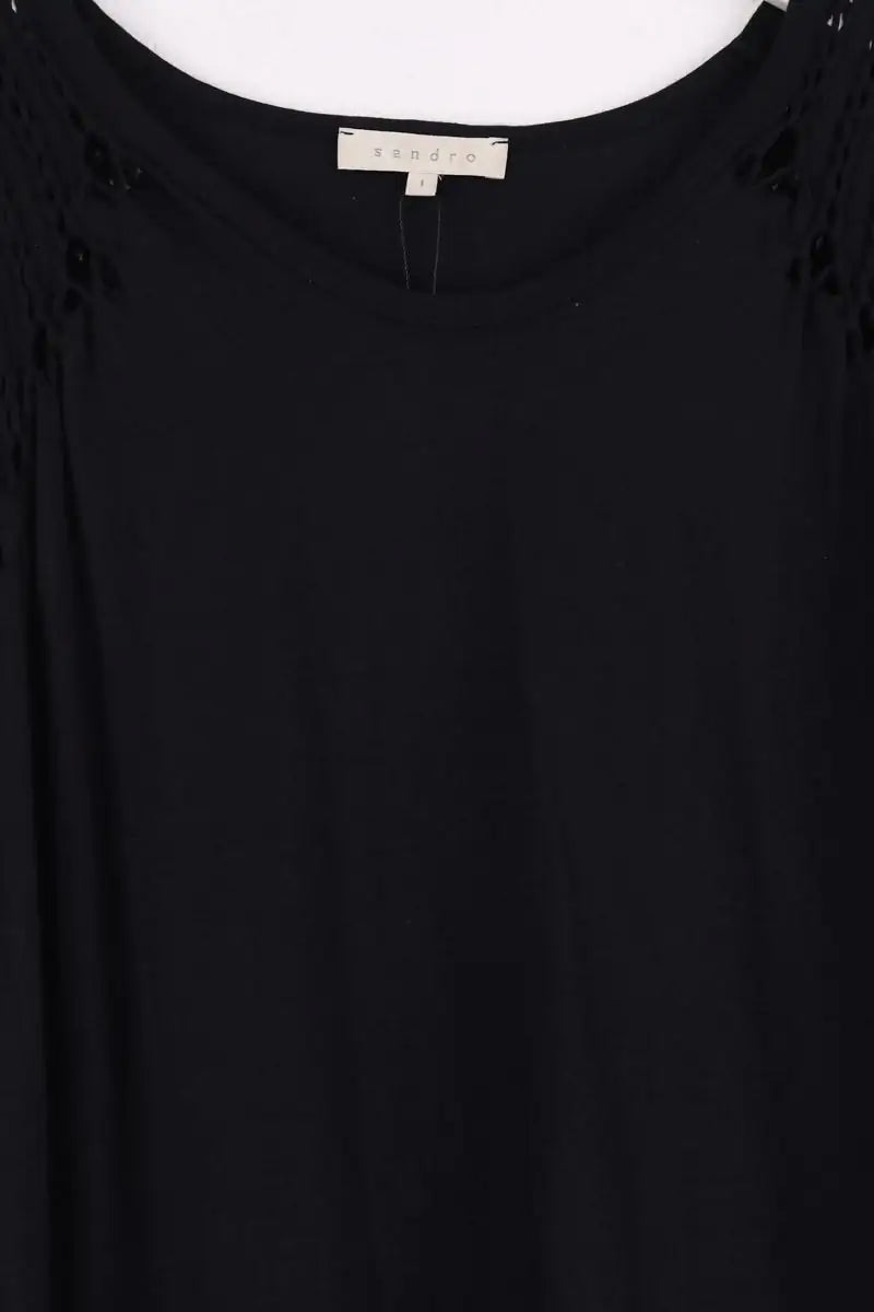 Robe Sandro Noir en Coton