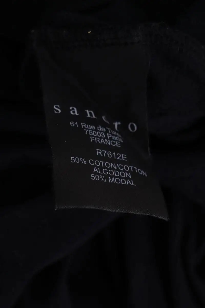 Robe Sandro Noir en Coton