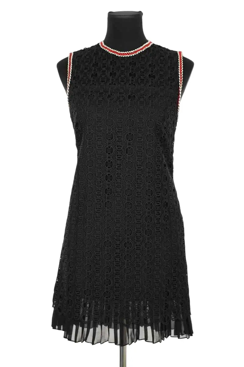 Robe Sandro Noir en Coton, taille S - Seconde Main