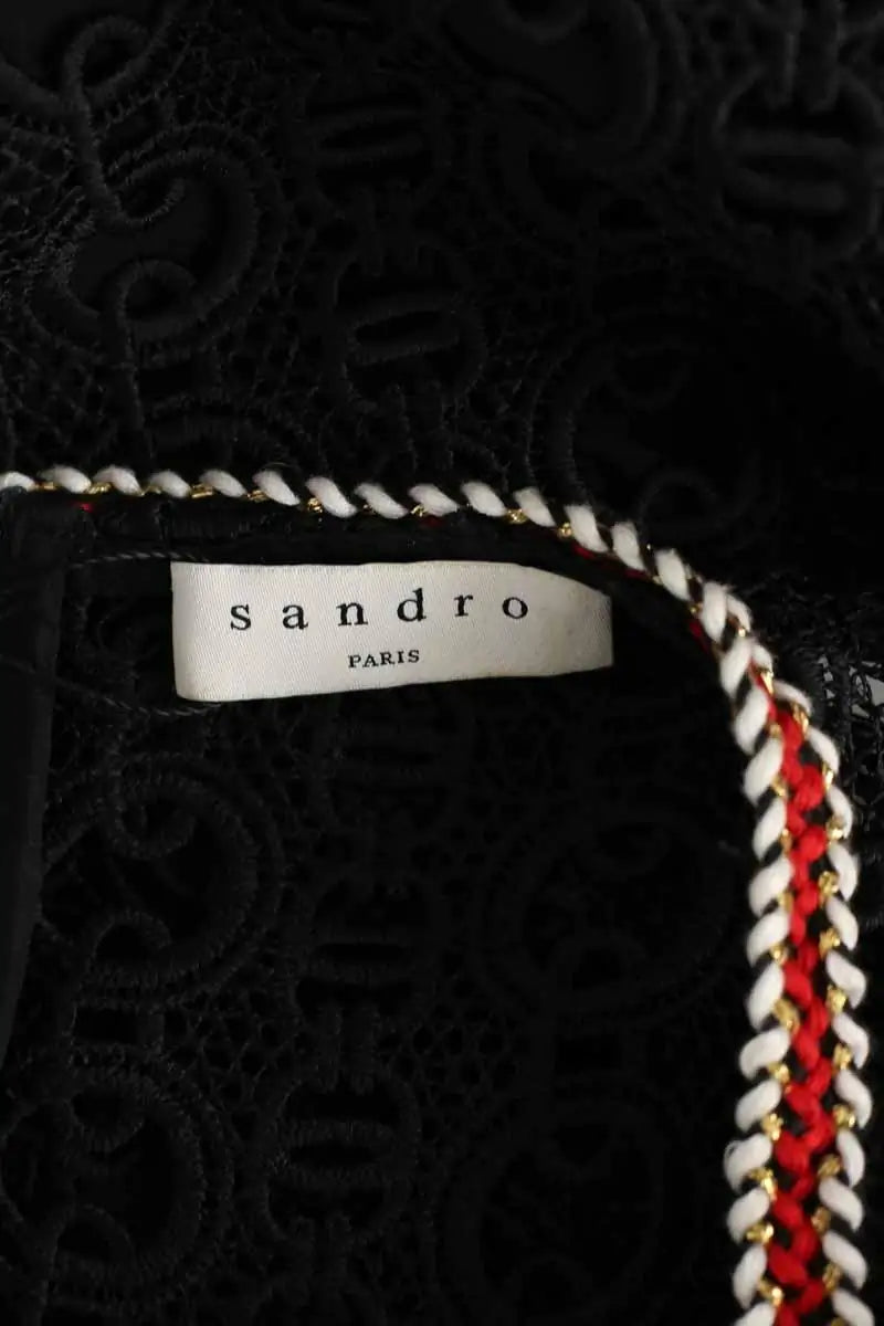 Robe Sandro Noir en Coton
