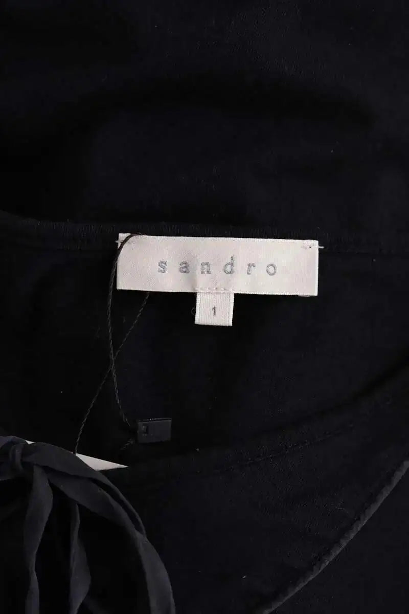 Robe Sandro Noir en Coton