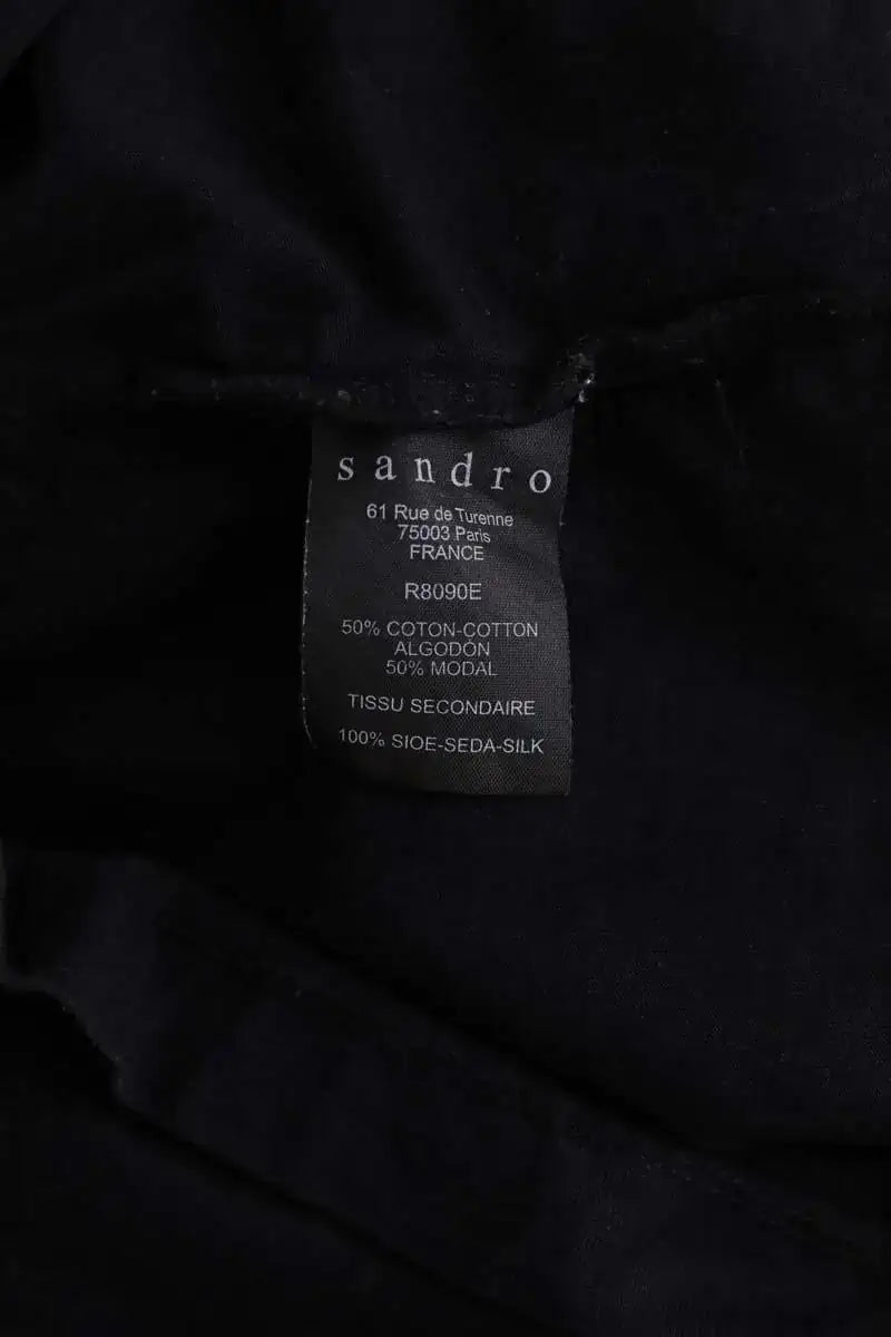 Robe Sandro Noir en Coton