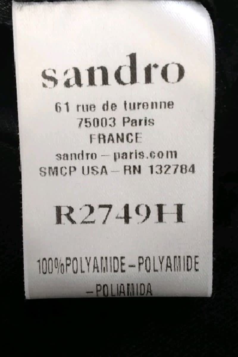 Robe Sandro Noir en Polyamide